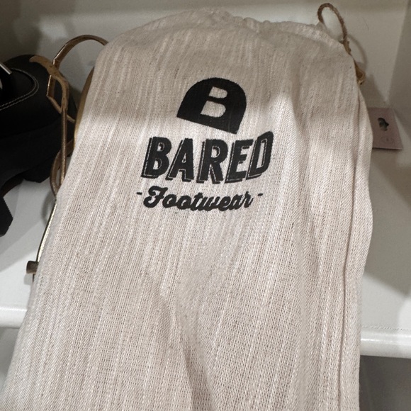 Bared Footwear Godwit Gold Leather Strappy Heeled Sandals - Picture 9 of 10